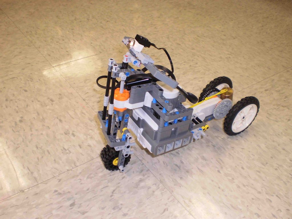 Melene Agakanian '13 designed this bluetooth remote controlled motorcycle.